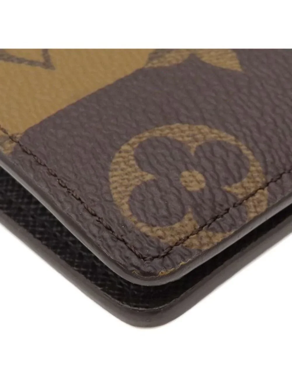 Louis Vuitton Wallet Portefeuille Brazza Monogram Canvas Stripe Gold NIGO